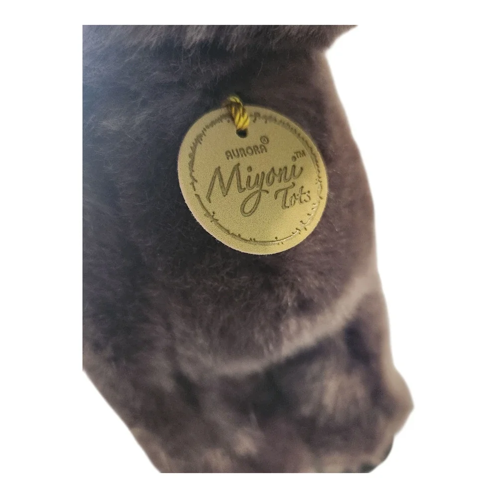 Aurora‎ Miyoni Tots Donkey Plush Stuffed Animal Grey Burro Standing